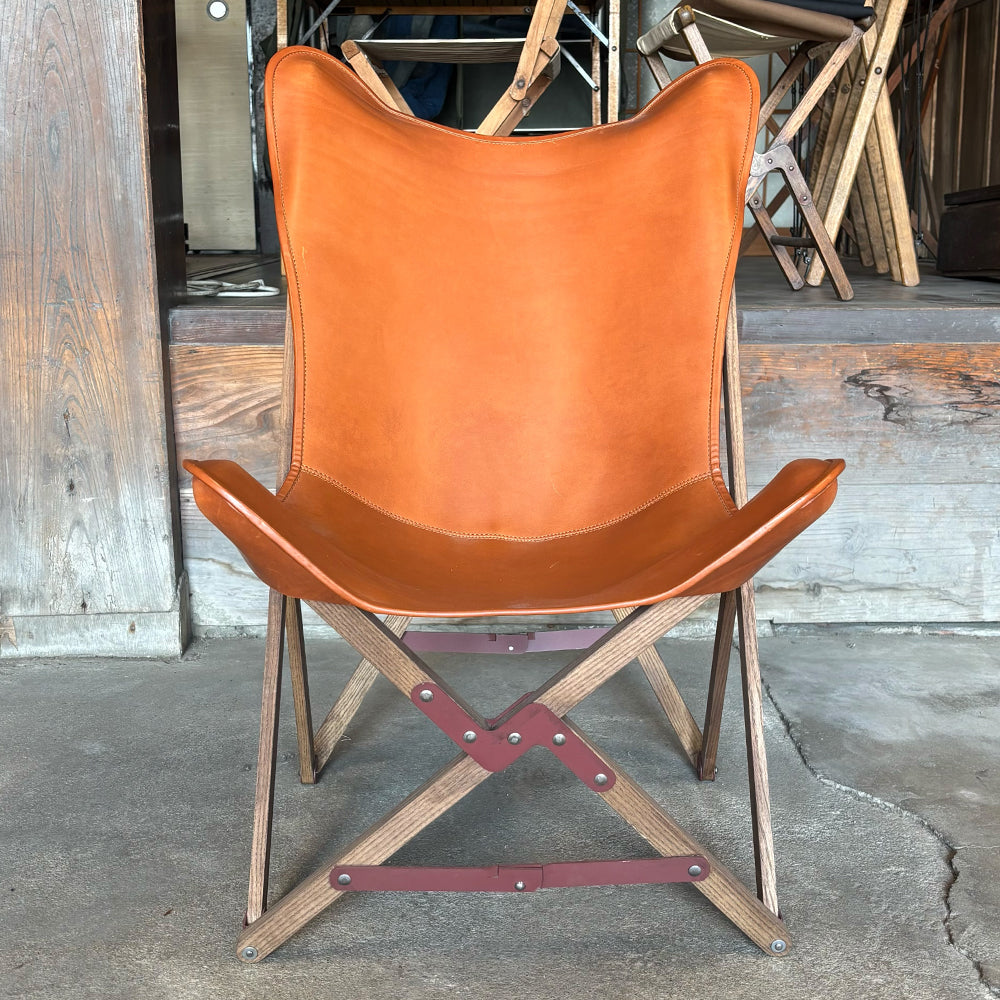 "PARAGON" FOLDING CAMP CHAIR LEATHER SHEET TYPE