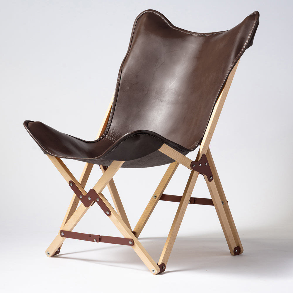 "PARAGON" FOLDING CAMP CHAIR LEATHER SHEET TYPE