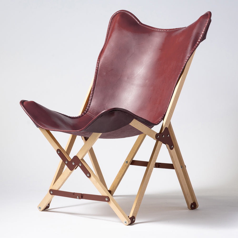 "PARAGON" FOLDING CAMP CHAIR LEATHER SHEET TYPE