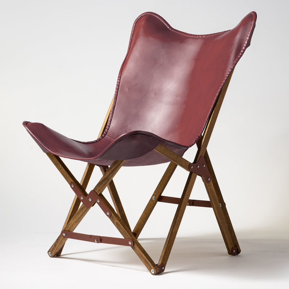"PARAGON" FOLDING CAMP CHAIR LEATHER SEAT TYPE