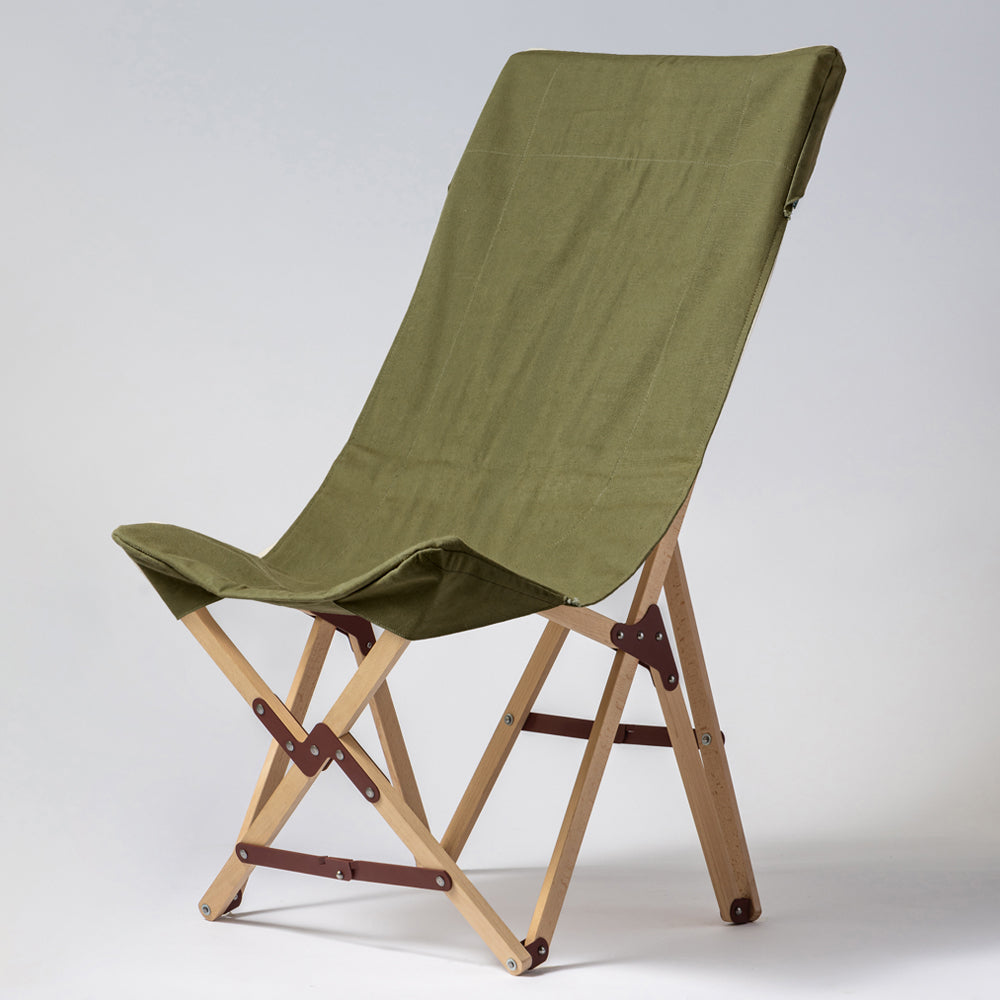 "PARAGON" FOLDING CAMP CHAIR HIGH BACK TYPE OLIVE