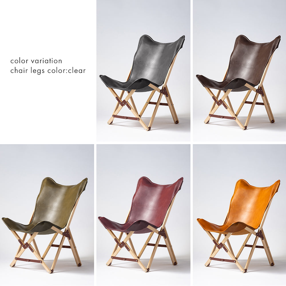 "PARAGON" FOLDING CAMP CHAIR LEATHER SHEET TYPE