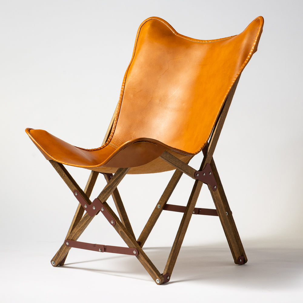 "PARAGON" FOLDING CAMP CHAIR LEATHER SHEET TYPE