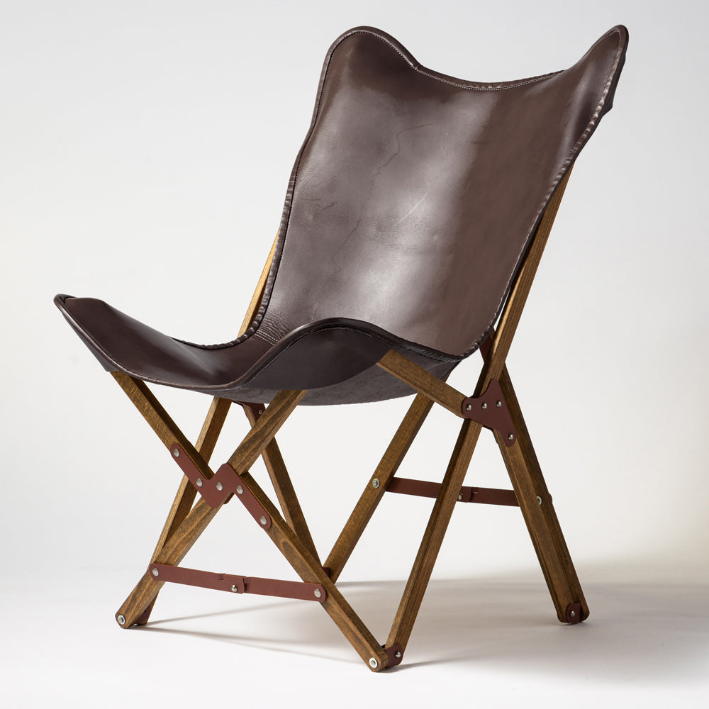 "PARAGON" FOLDING CAMP CHAIR LEATHER SHEET TYPE