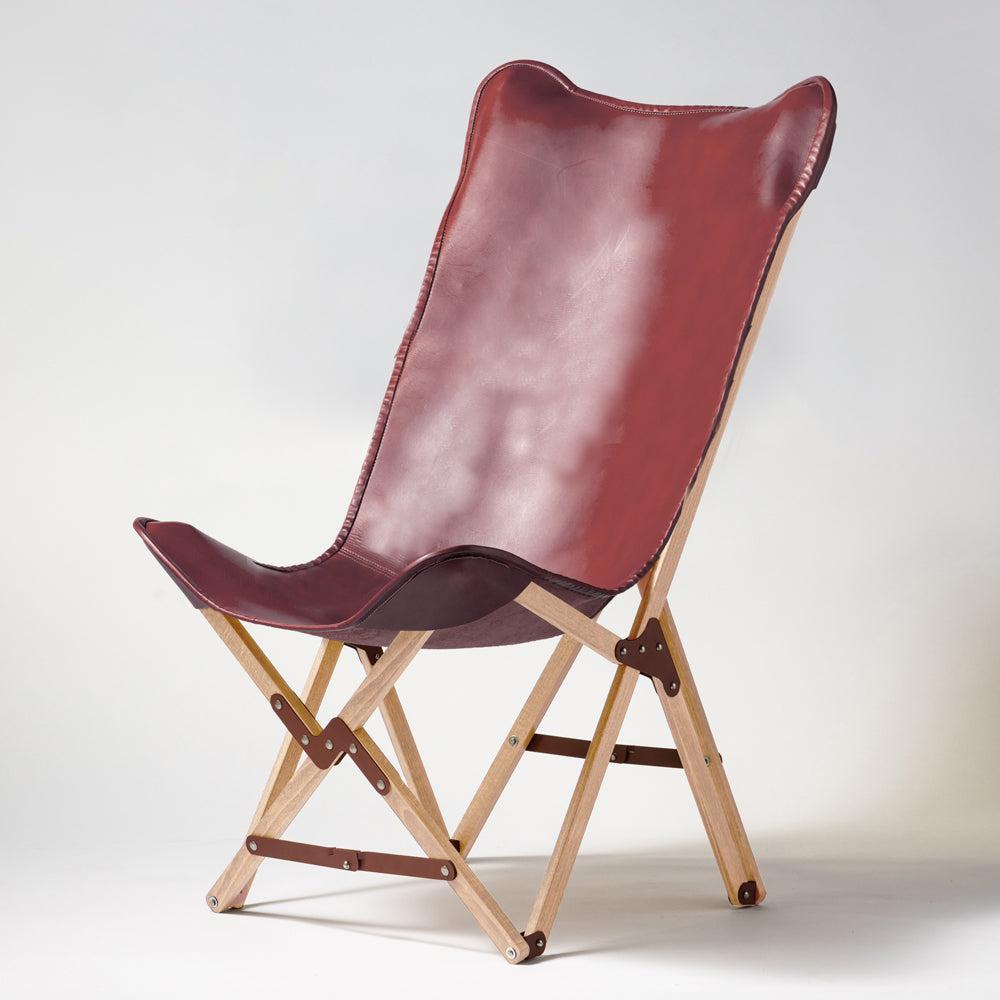 "PARAGON" FOLDING CAMP CHAIR LEATHER SHEET / HIGH BACK TYPE